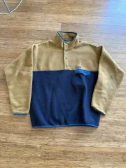 12FW パタゴニア シンチラ スナップ-T フリース キャメル ネイビー ツートン