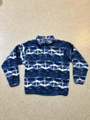 97FW patagonia パタゴニア Synchilla（シンチラ） スナップ-T ブルー/白