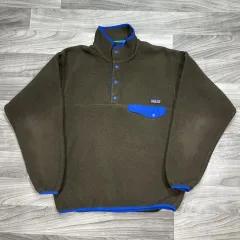 10s patagonia パタゴニア Synchilla（シンチラ） スナップ-T カーキ/ブルー