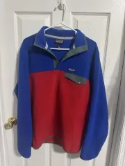 10s patagonia Synchilla（シンチラ） スナップ-T ブルー/レッド