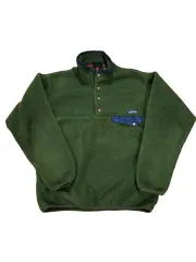 90s patagonia Synchilla（シンチラ） スナップ-T グリーン/ネイビー ジャマイカ