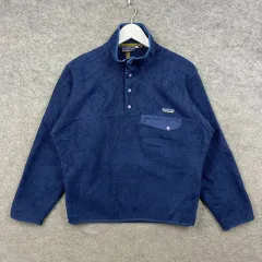 00s patagonia（パタゴニア） Synchilla（シンチラ） スナップ-T ネイビー/ブルー メキシコ