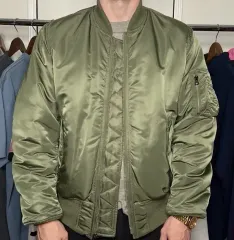 90s アルファインダストリーズ MA-1 ブラッドロット リバーシブル フライトジャケット セージ