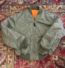 80s アメリカ空軍納品用 アルファ インダストリーズ MA-1 ジャンパー セージ