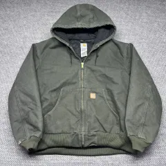 カーハート J130 アクティブ フーデッド ジャケット モスグリーン