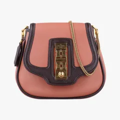 ルイヴィトンLouis Vuittonコレクション トラペツィオ ピンク×ブラウン レザー M97086 AR0171