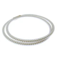 【最大30％OFF★ウィンターセール】シャネル CHANEL ネックレス チューブ入りフェイクパール ヴィンテージ クリア×ホワイトパール×ゴールド レディース 中古