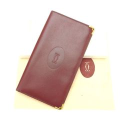 X2176 美品 カルティエ マスト レザー 二つ折り長財布 二つ折り長財布 
