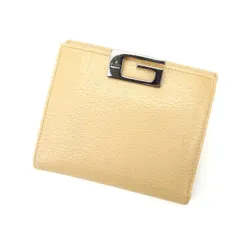 【最大30％OFF】グッチ GUCCI 二つ折り財布 Ｇクリップ ベージュ レディース 中古