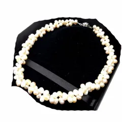 【最大30％OFF】ネックレス ビジュー ベージュ×ホワイト×ピンク レディース 中古