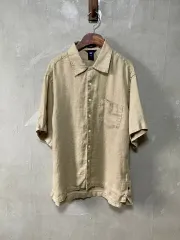 ギャップ リネン ベージュ オープンカラー シャツ J01771