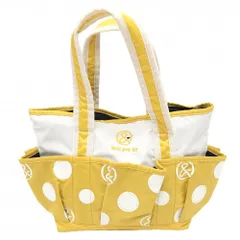 アンパスィ カートバッグ イエロー×白 ドット 内外ポケットゴルフ and per se
