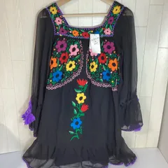 アズノウアズ　as Know as  花刺繍　スクエアカット　チュニック　☆未使用☆     …e.s