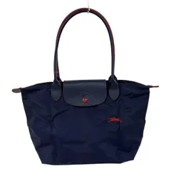 LONGCHAMP(ロンシャン) ハンドバッグ ル・プリアージュクラブ ネイビー×レッド 折りたたみ レザー
