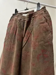 (新品) DEVELOP コーデュロイ 花柄 ワイド ズボン M