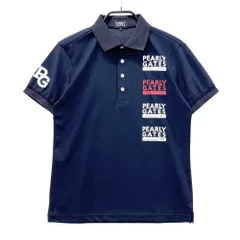 サイズ：3 PEARLY GATES パーリーゲイツ 2023年モデル 半袖ポロシャツ  ネイビー系 [240101547370] ゴルフウェア メンズ ストスト
