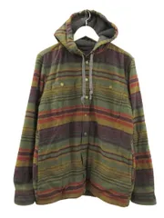 エルエルビーン L.L.BEAN ジャケット フーディー フード 長袖 裏フリース ボーダー グリーン系 マルチカラー S 羽織 上着 アウターのサムネイル
