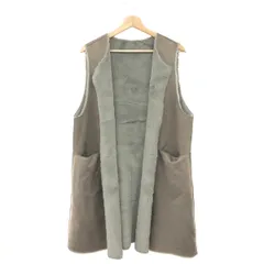 LEILIAN レリアン ファーロングベスト/ジレ 大きいサイズ:17+ リバーシブル    グレージュ レディース / 240001175142