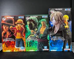 新品未開封 一番くじ ワンピース 試練のその先へ A ルフィ B ゾロ C賞 サンジ 3点セット