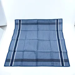 ピエール・カルダン　pierre cardin　ハンカチ　スカーフ　コットン　メンズ　ブルー