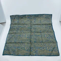 HIROKO KOSHINO　ヒロココシノ ハンカチ　スカーフ　コットン　ペイズリー　ブルー系のサムネイル
