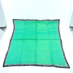 GIVENCHY ジバンシィ ハンカチ　スカーフ　コットン　グリーン系　フラワー