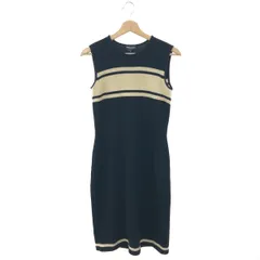 GIORGIO ARMANI ジョルジオアルマーニ ノースリーブニットワンピース サイズ:42 ウール/カシミヤ混    ブラック/ベージュ レディース / 240001175186のサムネイル