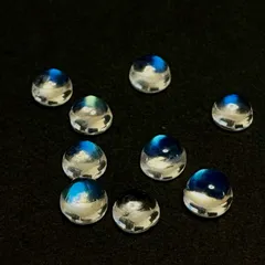 《高品質 レインボームーンストーンAAA++》ラウンド カボション3×3mm 【１粒】天然石/ジュエリー素材
