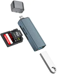 新品 iPhone SDカードリーダー【Apple MFi正規認証品・2025新登場3-IN-1】ライトニング sdカードリーダー iPhone スマホ転送高速 USB/SD/micro sd カードリーダー ライトニング iphone/ipad用 カメラリー