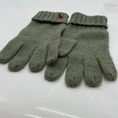 KO3604□ポロラルフローレン ニット グローブ 手袋 グリーン系 メンズ