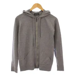 【中古】ジョンスメドレー ジップアップパーカー ジャケット ニット ストレッチ ワンカラー 無地 ウール M グレー ジョンスメドレー JOHN SMEDLEY ジップアップパーカー ジャケット