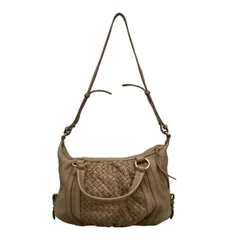 SAZABY(サザビー) ハンドバッグ - ブラウン 編み込み レザー