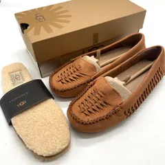 UGG アグ ドライビングシューズ W Clary クラリー ツインソール 編み込み レディース 23<!-利用不可文字-!>p ブラウン 茶 スエードのサムネイル