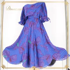 社交ダンス 衣装 スタンダード 上下セット ツーピース レッスンウェア パーティ衣装 青 紫 パープル系 Fashionα ファッション アルファ ポリエステル製 薄手 伸縮性 有り リボン付き 袖コン シャーリングデザイン 体型カバー おしゃれ