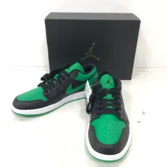07w7591 ナイキ エア ジョーダン1 ロー AIR JORDAN 1 LOW 27cm ブラック/ラッキーグリーン/ホワイト/ブラック【中古品】
