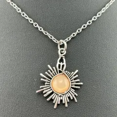 【新品】アクセサリー ネックレス 太陽 デザイン レディース メンズ シルバー カラー キレイ◆