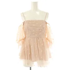 スナイデル SNIDEL 25AW バリエオフショルレースチュニック F ピンクベージュ /DO ■OS