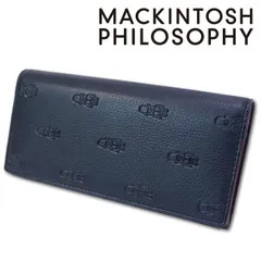 マッキントッシュフィロソフィー MACKINTOSH PHILOSOPHY 牛革 長財布 バッキンガムベア メンズ ブラック×パープル　黒 紫 定価16,500円 レザー プレゼント ギフト 無料ラッピング可能のサムネイル