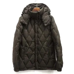 アーバンリサーチ ドアーズ URBAN RESEARCH DOORS キルティング ダウン ジャケット フード付き ダークカーキ系 36