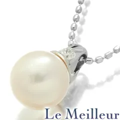 アコヤ真珠 6.85mm ダイヤモンド プラチナ Pt900 1粒パール ペンダントネックレス 中古 プレラブド 返品OK
