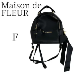 Maison de FLEUR 黒・ゴールド リュック FREE SIZE