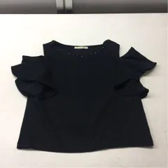 送料無料★MAJESTIC LEGON マジェスティックレゴン★オフショルニットトップス 半袖オフショル袖フレア★Mサイズ#20811sj25