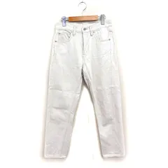 グリーンレーベルリラクシング ユナイテッドアローズ green label relaxing デニム ジーンズ ストレート 無地 コットン 綿 38 オフホワイト 白 /FT24