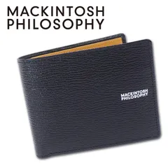 マッキントッシュフィロソフィー MACKINTOSH PHILOSOPHY 牛革 二つ折り財布 ロイヤル メンズ ブラック 黒 日本製 定価20,900円 レザー プレゼント ギフト 無料ラッピング可能のサムネイル