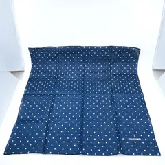 TRUSSARDI　トラサルディ ハンカチ　スカーフ　コットン　ドット　ロゴ刺繍