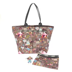 LeSportsac レスポートサック トートバッグ  イッツアスモールワールド柄/ナイロン    ブラウン レディース / 240001178169