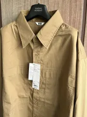 新品(XXL) ユニクロU ユーティリティ オーバーサイズ シャツ カーキ
