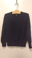 M2　ポロラルフローレン　子供服　クルーネック　トップス　130cm　ネイビー　洗濯OK