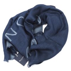 新品 Aquascutum イタリア製 ストール ネイビー 定価33000円 アクア