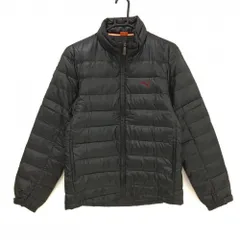 【美品】プーマ 2WAYダウンジャケット 黒 ロゴレッド 袖着脱可  メンズ M ゴルフウェア PUMA